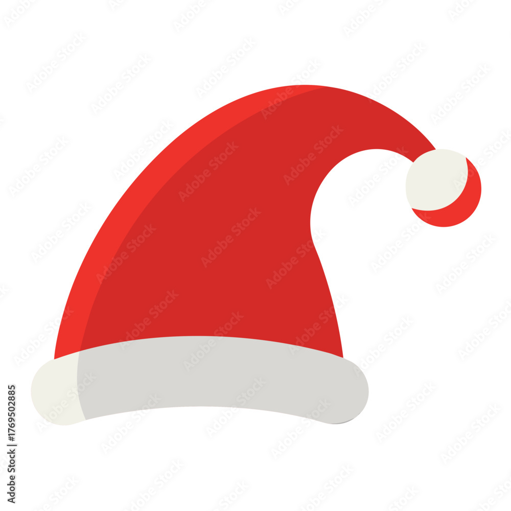 Fototapeta premium a clean vector illustration of santa hat on white