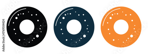bagel logo, bagel sandwich, bagel symbol. vector illustration