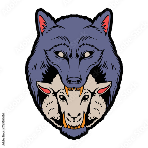 vector illustration of wolf