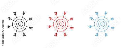 Target icon set vector on white background. competition, challenge, symbol.