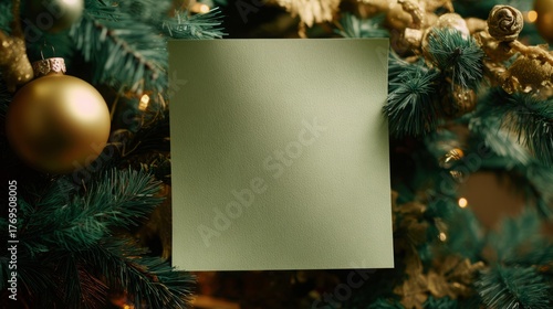 a sheet of dough paper against a Christmas tree background.