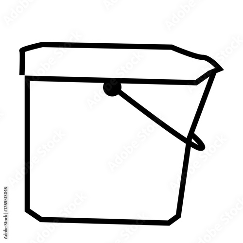 vector illustration of a bucket 