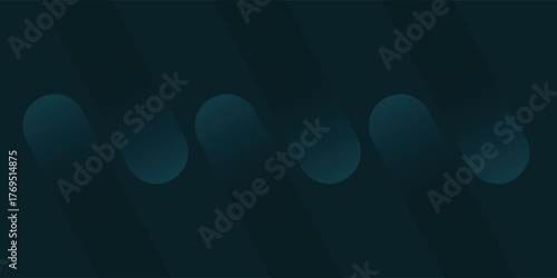 Abstract Teal Gradient Background With Diagonal Soft Pill Shapes For Digital Design And Wallpaper