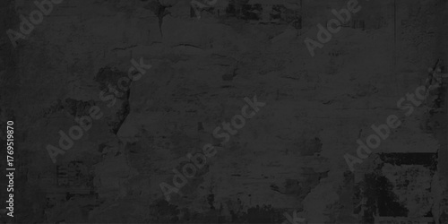 abstract poster black grunge old stained wall texture, dark Black brick or charcoal wall texture, grunge and dirty panoramic concrete wall with cracks and scratcthes.