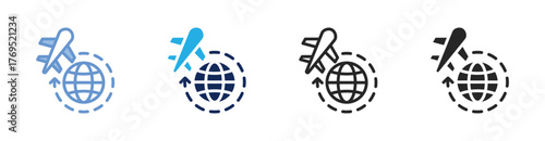 Global Export Icon Collection Featuring Multiple Styles