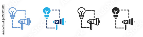 Marketing Strategy Icon Collection Featuring Multiple Styles