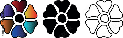 Elegant Flower Icon Collection: A Seamless Vector Illustration Set Featuring Botanical Patterns and Minimal Floral Designs