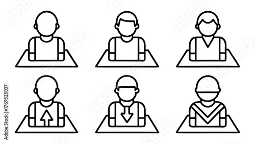 Vector art of Diverse avatars, showcasing various hairstyles and clothing, perfect for user profiles and online representations