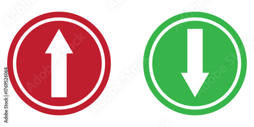 arrow set vector illustration. White arrow on red and green background. Free Download arrow set vector illustration. White arrow on red and green background. - GFXLoad