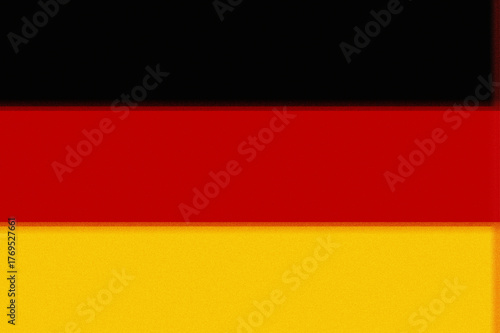 A vivid depiction showcasing bold horizontal stripes of black, red, and gold, creating a striking composition that evokes national identity and patriotic sentiment in a simplistic yet