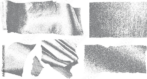 torn paper textures with gray speckle and rough edges