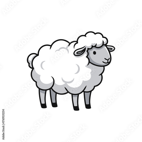 vector illustration of sheep
