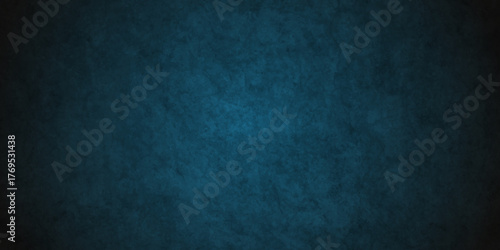 Dark Blue background with grunge backdrop texture, watercolor painted mottled blue background, colorful bright ink and watercolor textures on black paper background.	