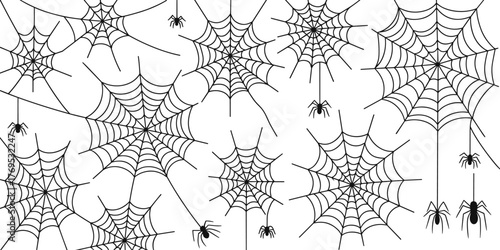 Black and white line art illustration of crows perched on leafless tree branches, minimalist silhouette design, elegant wildlife nature artwork