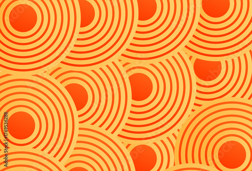 Yellow background, abstract minimalist circles geometric pattern. yellow lines circle poster.