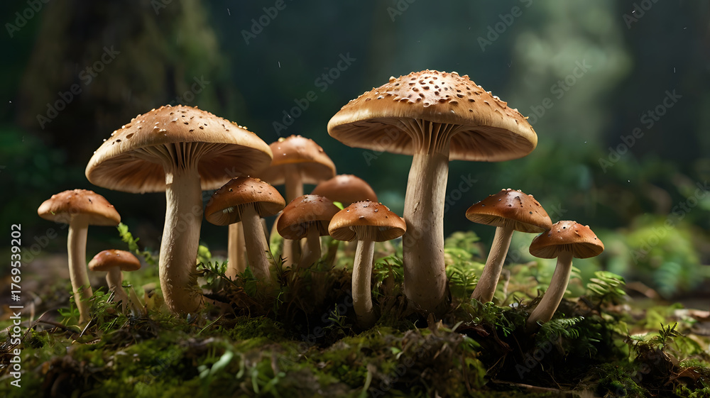Fototapeta premium mushrooms in the forest