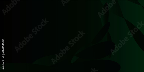 Dark Green Abstract Organic Shapes with Subtle Texture.