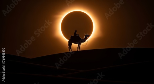 Annular Solar Eclipse Over Desert Dune