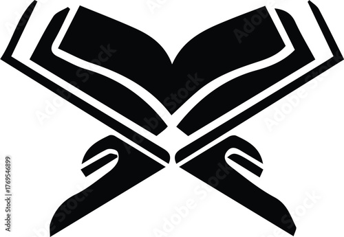 Silhouette of clock showing midnight or noon precise time twentyfour hour time concept simple timepiece graphic design black and white icon twentyfour