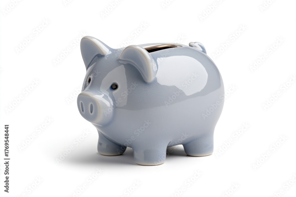 Obraz premium Savings Symbol: A charming ceramic piggy bank, poised to safeguard financial growth and nurture the seeds of prosperity, inviting a future where dreams take flight.