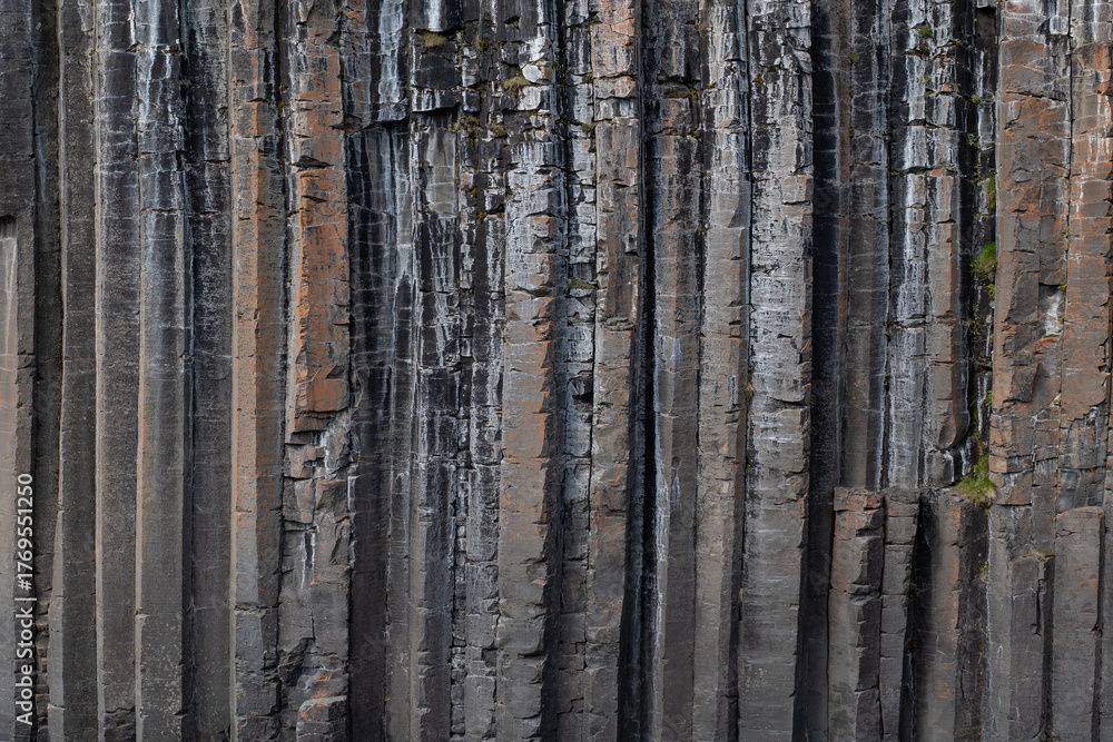 Obraz premium basalt rock formation of canyon Studlagil in Iceland