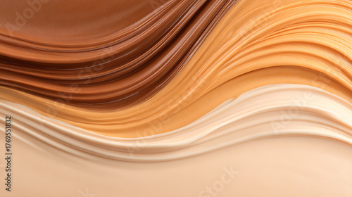 Caramel pattern with chocolate swirl background and peanut vector texture. Abstract milk butter splash with cream candy and salty liquid sauce. Toffee wavy syrup flow in funky light glaze d 42977483 1