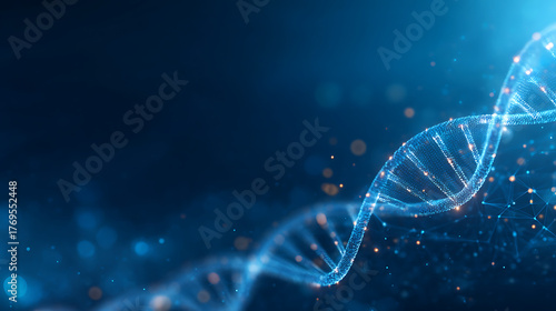 AI background abstract data digital tech science blue light network concept. 3D vector wave cell medical flow research pattern graphic energy. Futuristic bio globe stem dna shield. 27965803 1