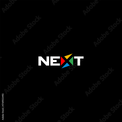 Next typography logo template vector, suitable for your design need, logo, illustration, animation, etc.
