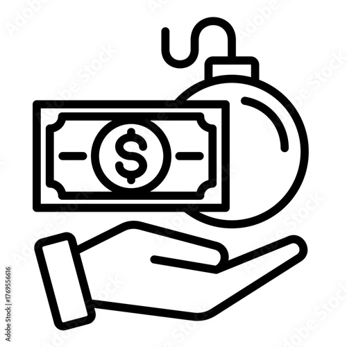 Debt   Icon Element For Design