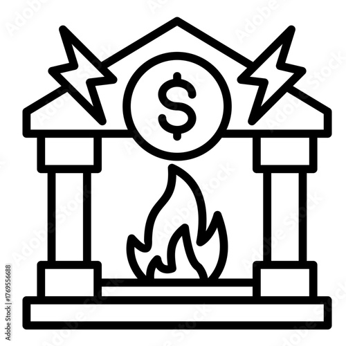 Insolvency   Icon Element For Design