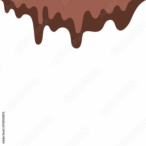 chocolate drip vector, choco melted, hot cocoa flow, sweet dessert vector, milk drop illustration, brown liquid wave, melting chocolate cartoon