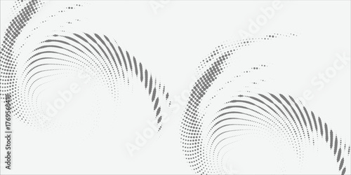 Abstract Spiral Dot Pattern With Graceful Waves For Modern Design And Background Usage eps10