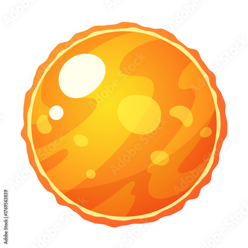 恒星の太陽のかわいいイラスト