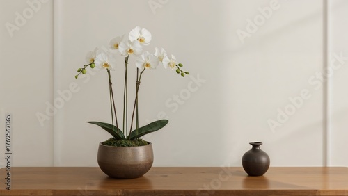 Wallpaper Mural Beautiful white Orchid Flowers for sale. Indoor. Torontodigital.ca