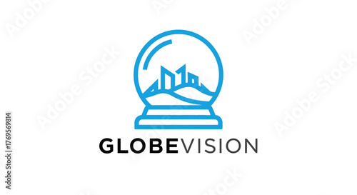 GlobeVision logo featuring a stylized globe with a cityscape inside.