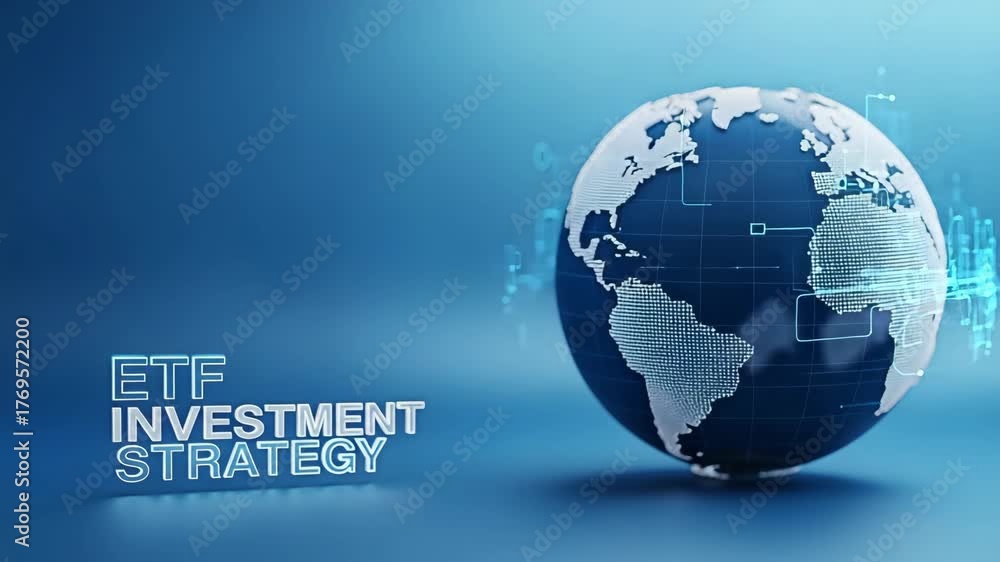 ETF investment strategy concept with the globe.
