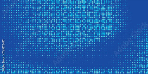Design Blue Tech Finance Fintech Background Abstract Pixel Pattern.