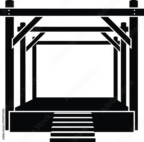 Outdoor concert stage icon 