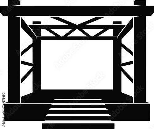 Outdoor concert stage icon 