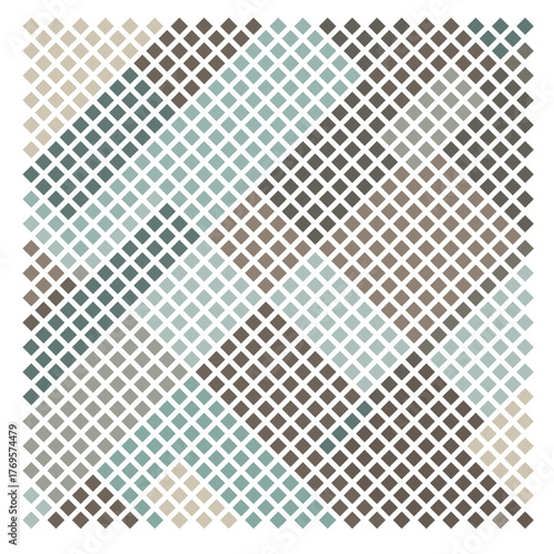 四角形ドットをクールな雰囲気に配色した、冬イメージの背景素材