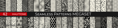 A comprehensive collection of vector halftone patterns featuring various dot sizes, gradients, and density. This set includes retro, vintage, and modern pop art styles perfect for comic book effects, 