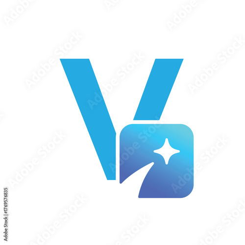 Letter V logo, V logo, AI logo set, modern and minimal design, tech-inspired, colorful icons and symbols, suitable for artificial intelligence, innovation, branding, startups, and digital identity.