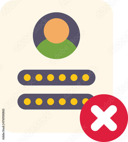 Incorrect password being entered by user resulting in security alert for system access being denied
