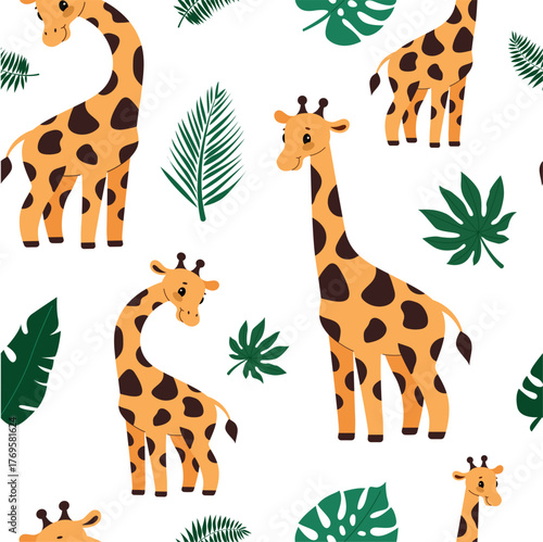 Photography African animals pattern for kids