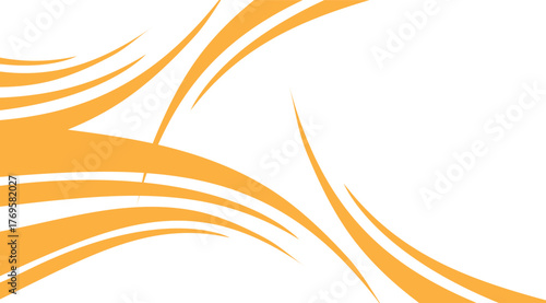 Abstract background featuring dynamic orange curved lines against a clean white backdrop, creating a modern and flowing design ideal for digital use or creative projects