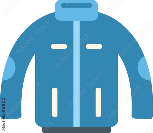 Blue winter jacket, ideal for braving the cold and enjoying outdoor activities
