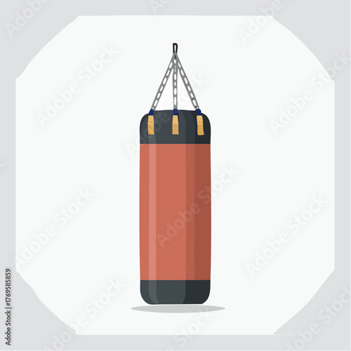 Punching Bag Illustration Fitness and Martial Arts Equipment