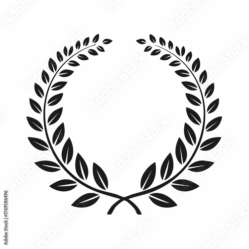 Laurel wreath symbol of victory, achievement, and honor in ancient Greece and Rome, representing success and prestige