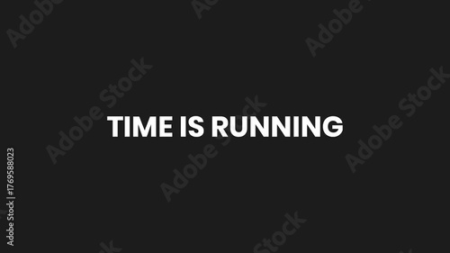 Time Is Running Liquid Text Reveal Animation 4K – Countdown and Deadline Marketing Video
