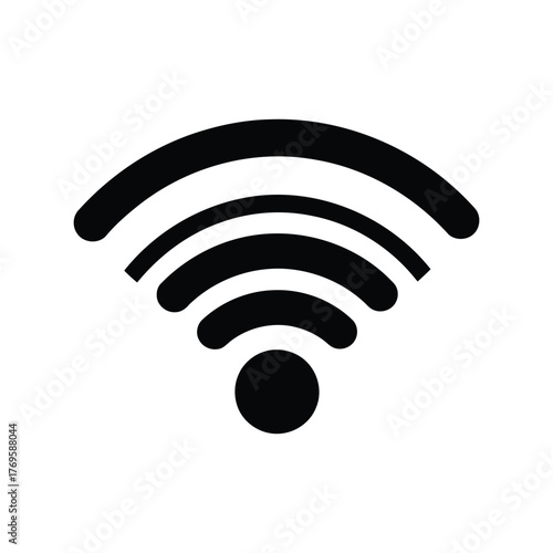 Simple wi fi signal icon wireless internet connection symbol isolated vector graphic isolated on white background